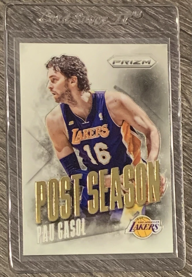 2013-14 Panini Prizm "Post Season" #3 PAU GASOL 🏀 LA Lakers 🏀 FREE SHIPPING 🏀 - Image 4 of 4