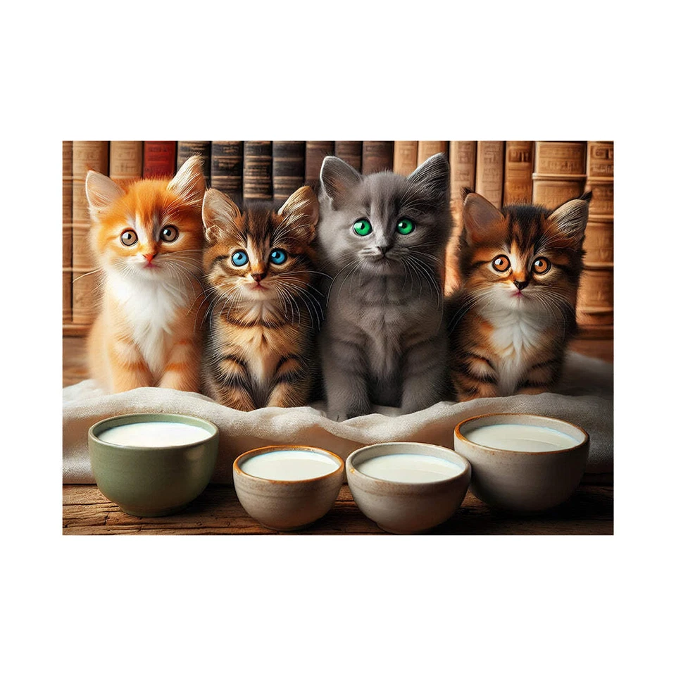 PUZZLES INCREÍBLES 1000 piezas rompecabezas para 19x27 pulgadas con póster - gatitos Foto 2 de 4