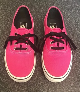 hot pink and black vans