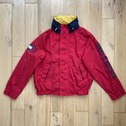 VINTAGE Tommy Hilfiger 90s Sailing Gear Giacca Cappotto INCANTESIMO fuori  spellout LOGO | eBay