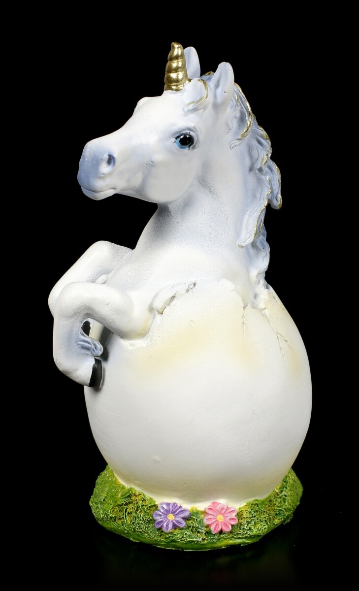 Unicorn Figure Hatches from Egg - Fantasy Horse Gift Decorative Statue