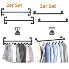 Schwerlast Kleiderstange Garderobenstange Kleiderständer Garderobe Wandmontage  