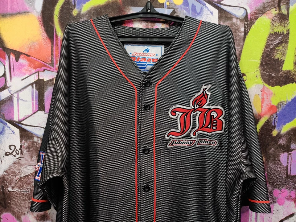 Johnny Blaze Method Man Wu-Tang Clan Rap Hip-Hop Jersey de los 90 de la vieja escuela para hombre XL Foto 4 de 4