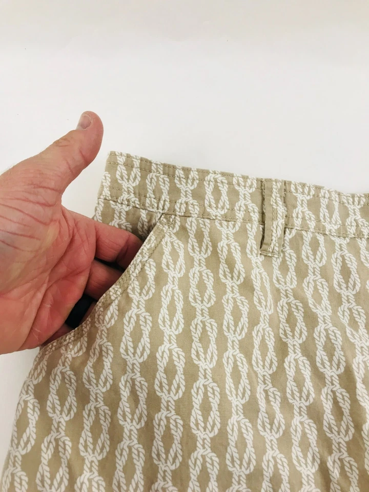 Falda Croft & Barrow para mujer talla grande 18 elástica tostada blanca cuerda nudo falda corta Foto 3 de 4