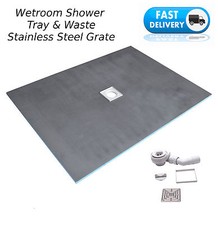 Wet Room Wetroom Tray Base & Drain Waste Only All sizes -(T+D)