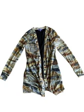 Vivíanne Tam Tunic/Dress/cardigan Size M Camo Print