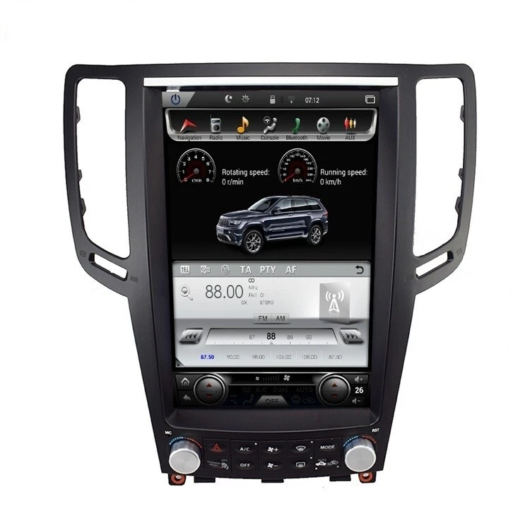 For Infiniti G35 G37 2007-2015 12.1" Android Tesla Vertical Screen Car Gps Radio - Imagem 3 de 4