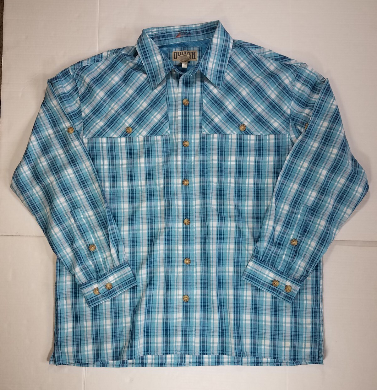 Duluth Trading Co Men's Plaid Long Sleeve Shirt