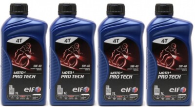 Elf Moto 4 Pro Tech 5W-40 4T Motorrad Motoröl 4x 1l = 4 Liter