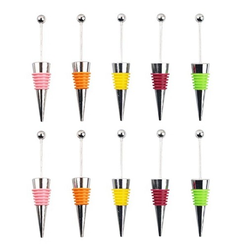 DIY Beadable Wine Stopper Party Wedding Bar Decor Sealed Keeping