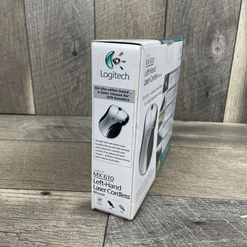 Logitech (MX 610) Left-Hand Laser Cordless Scroll Mouse W/ Receiver *BRAND NEW* - Image 3 of 4