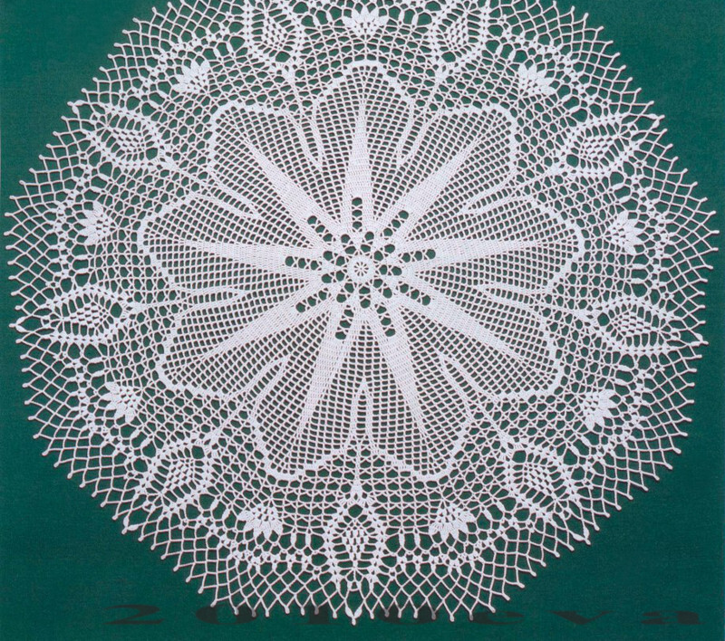 HECHO A MANO MANTELITO ENCAJE #0080/ HANDMADE Lace Crochet DOILY + REGALO/GIFT