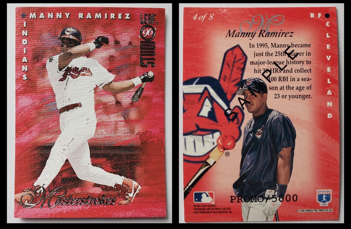 1996 Leaf Masterstroke MANNY RAMIREZ Baseball Card PROMO