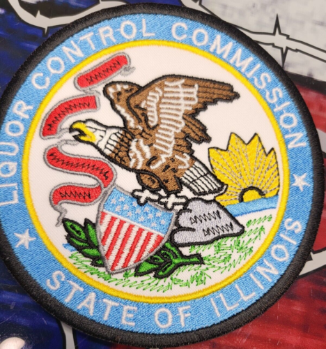 EMBROIDERED LIQUOR CONTROL COMMISION ILLINOIS PATCH (Please Read Ad) - Picture 1 of 4
