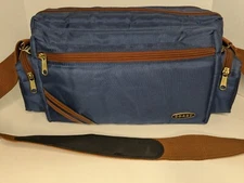 COAST Camera Accessory Bag Blue Navy Zippered & Dividers & Padded Pockets Strap