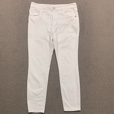 Pilcro and the Letterpress Jeans 30 Off White Script Stretch Denim Anthropologie