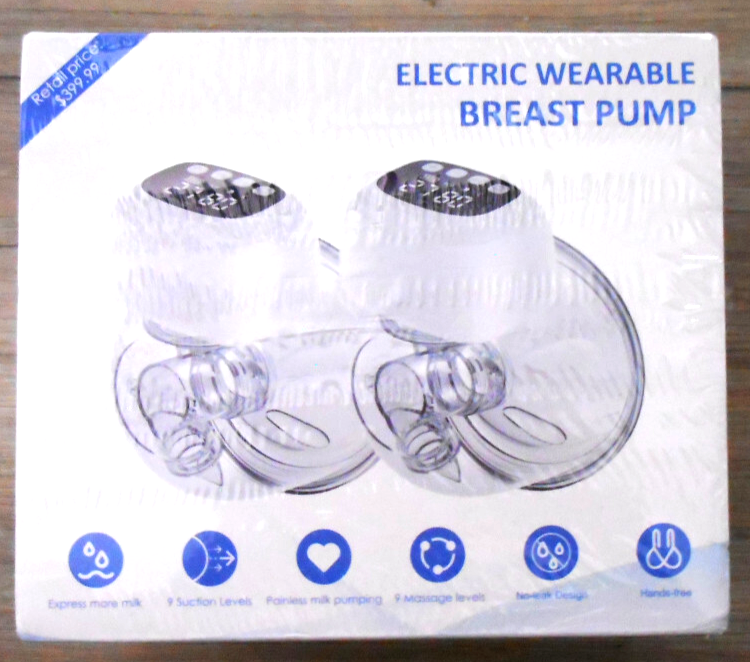 Rechargeable Hands-Free Electric Breast Pump with 9 Massage Levels New in Box-image