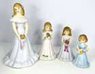 Vintage Enesco Growing Up Girls Figurines Ages 6, 8, 9, and 16 Lot Of 4