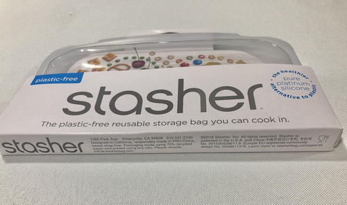 Clear Stasher Platin Silikon Lebensmittelqualität wiederverwendbare Aufbewahrungstasche Snack Größe 9,9 oz - Bild 2 von 8