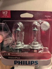 *NEW* Philips Vision Plus H7 55W Upgrade Replacement Headlight Bulb (2 Pack)*NEW