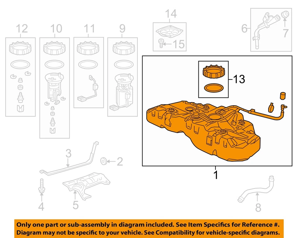 Used Fuel Tank fits: 2016 Acura Tlx FWD Grade A - Image 3 of 4