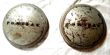 Set Of 2 Pontiac Dog Dish Poverty Hub Cap 1940-1950 Oem 9.5 8 Fitting