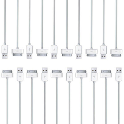 10x USB Daten Lade Kabel für original iPhone 4 4S 3G 3GS White
