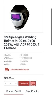 3M Speedglas 9100 Auto-Darkening Welding Helmet Black 9100X 3 Sensor