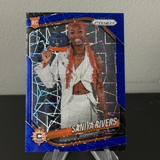 2025 Panini Prizm WNBA Saniya Rivers Blue Velocity #150 Variation Rookie