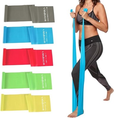 Lianjindun 5 Pcs Professional Resistance Bands. Latex-Free, Pilates Band, Work O