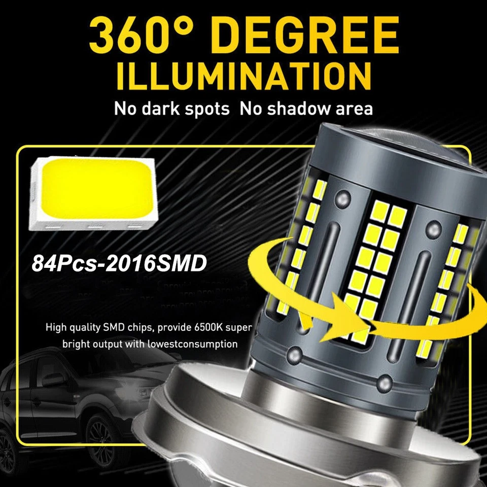 For MF Massey Ferguson 135 165 185 Tractor LED Headlight Bulbs White Headlamp - Image 4 of 4