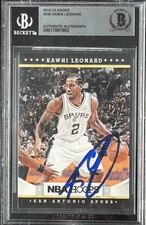 Kawhi Leonard Signed 2012-13 NBA Hoops #236 BAS Autographed Slabbed Card Beckett