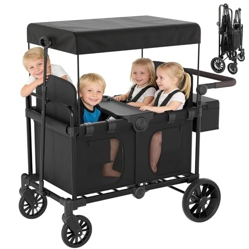 4 Seater Wagon Stroller for Kids with 5-Point Stroller Wagon for 4 Kids
Opens in a new window or tab