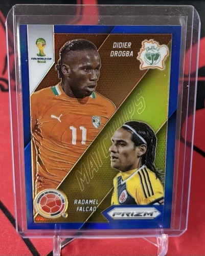 2014 Panini Prizm World Cup - Matchups vs Blue Radamel Falcao Didier Drogba /199