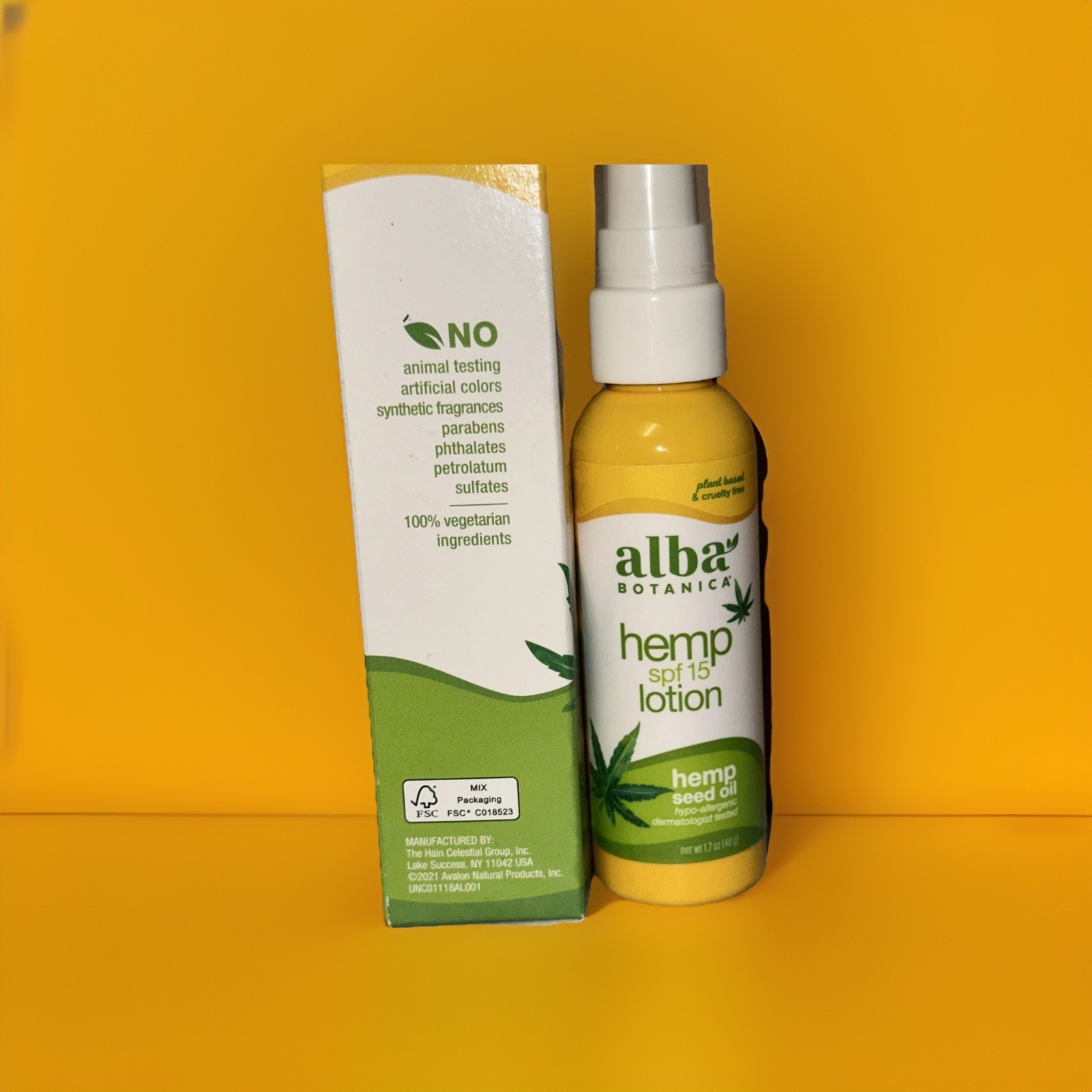 New Alba Botanica Hemp Spf 15 Face Lotion Hemp Seed Oil 1.7 oz FREE SHIP FEB/23