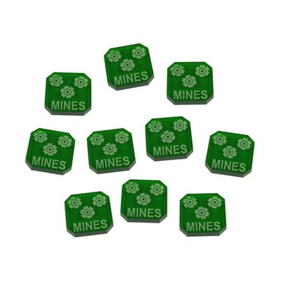 Litko Gaslands Tokens Gaslands Mines Ammo Tokens - Translucent Green New