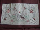 Beautiful Vintage Hand Embroidered Tapestry 135cm/76cm(53''x30'') P1844