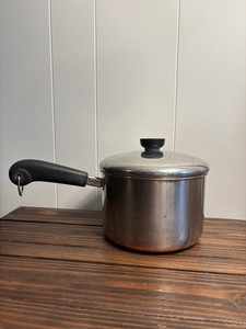 VTG Revere Ware 3 Qt -82 Copper Bottom Pot W/ Lid Clinton USA