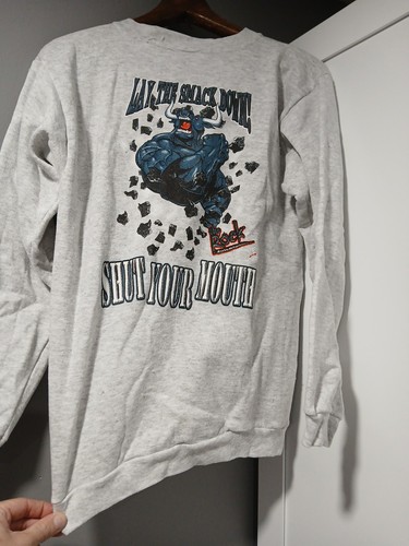 Rare VTG WWF THE ROCK Sweatshirt KNOW YOUR ROLE Shut Your Mouth Tultex XL 18-20 - Picture 12 of 19