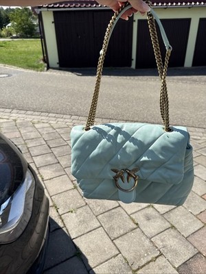 Pinko Love Puff Ledertasche Mint