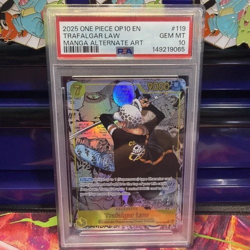 One Piece Trafalgar Law Manga Alternate Art OP10-119 PSA 10 Gem Mint