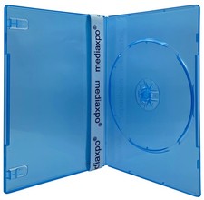 SLIM Clear Blue Color Single DVD Cases 7MM Lot