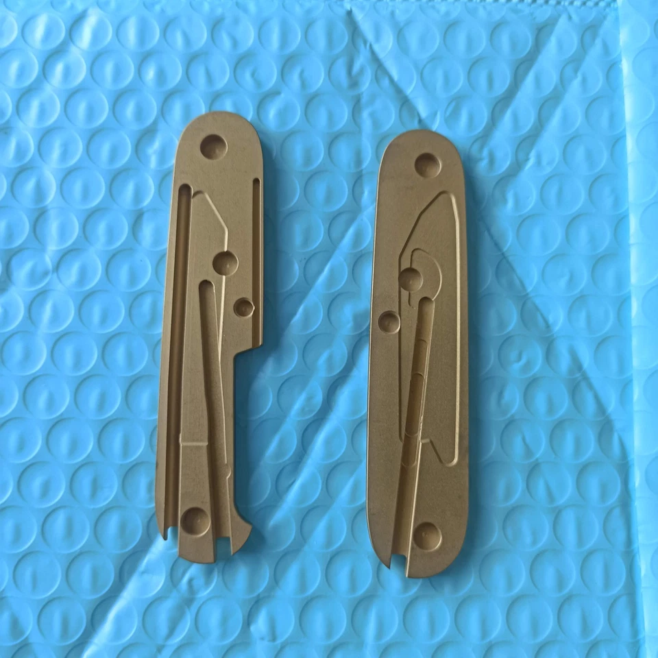 1 Пара латуни нож ручки весы для 91 мм Victorinox швейцарские армейские ножи - Изображение 4 из 4