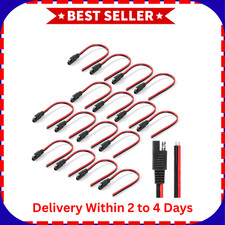 16pc 14 AWG SAE Connector Cable 12 Inch 2 Pin Quick Disconnect Wire Harness 12V