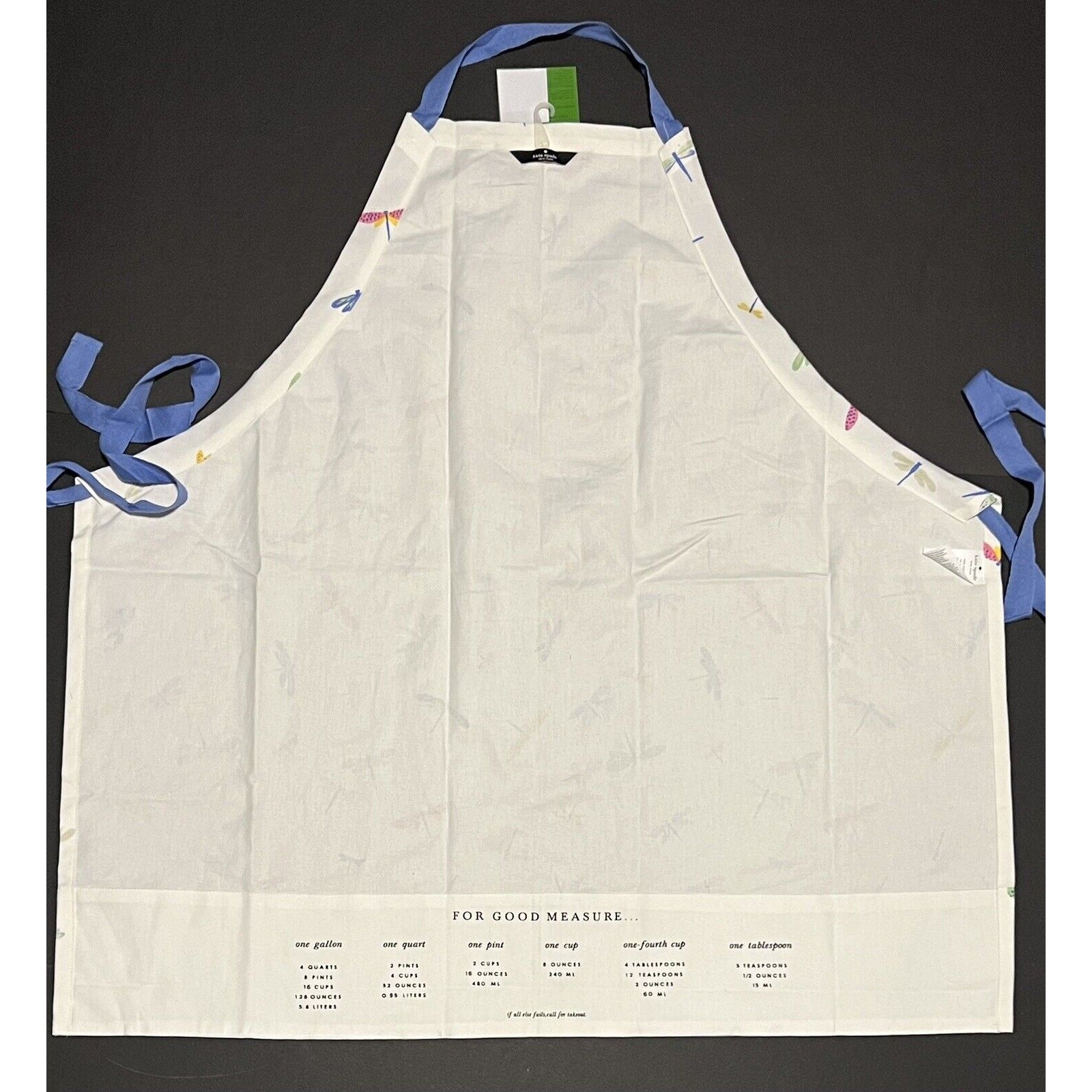 Kate Spade Dragonfly Kitchen Apron Dragonflies Kitchen Measurements On Back NWT thumbnail 9