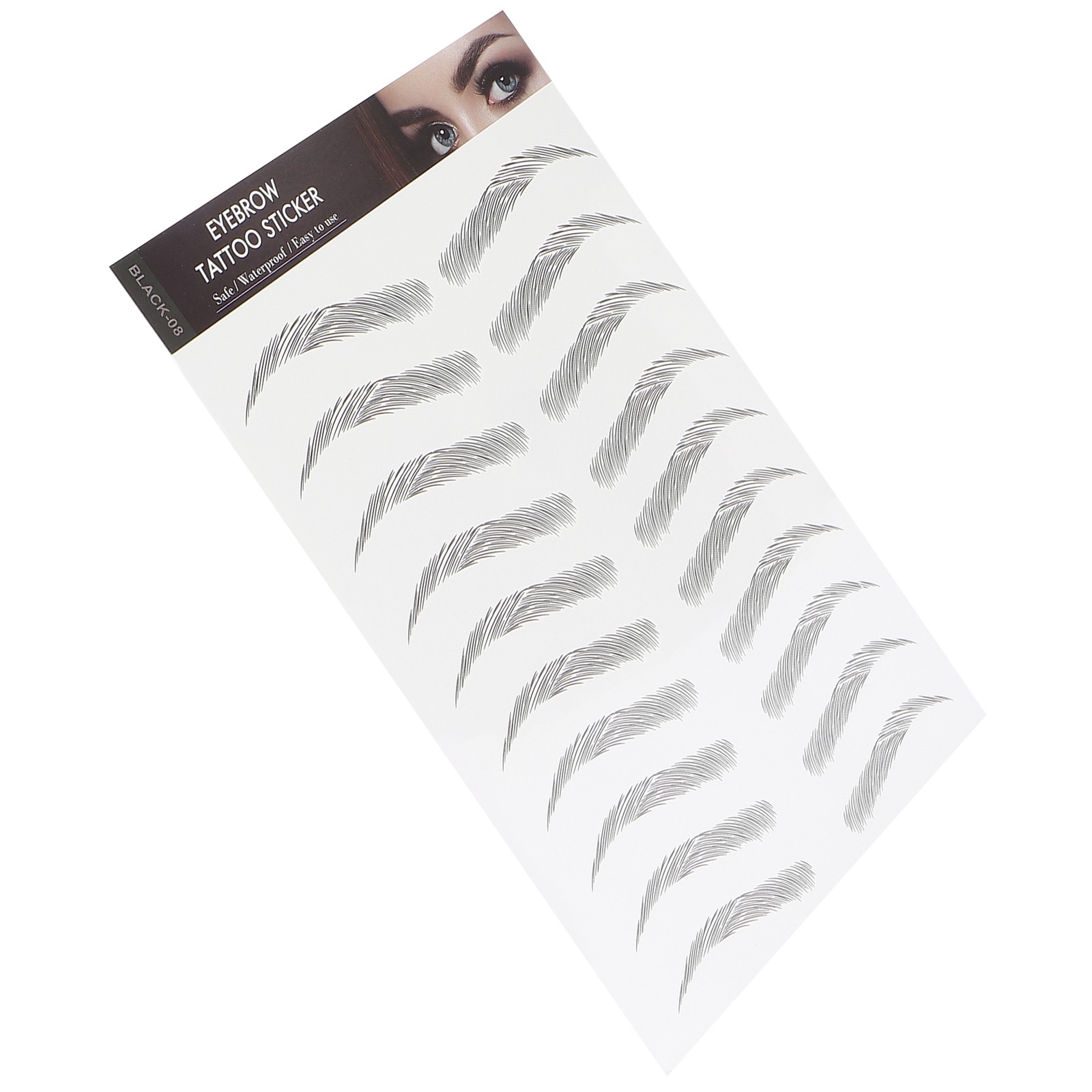 °Long Lasting Eyebrow Transfers Sticker Household Portable Women Eyebrow Tattoo.