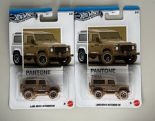 2026 Hot Wheels Silver Series PANTONE 7504 5/6 LAND ROVER DEFENDER 90 Lot of 2