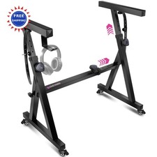 Keyboard Stand w Wheels Adjustable Portable 54-88 Key Electric Piano Heavy Duty