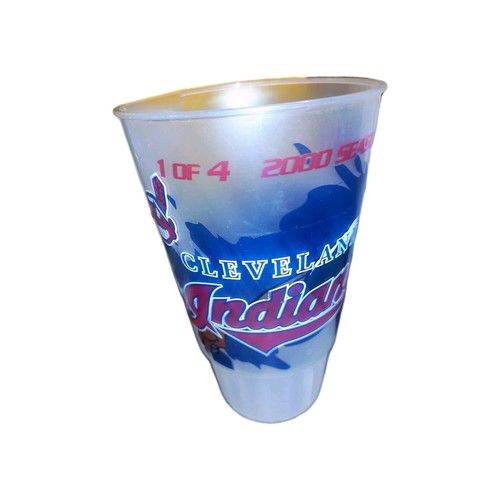 Tazze birra plastica Cleveland Indians Chief Wahoo 2000 Jacobs Field Man Cave - Foto 3 di 7