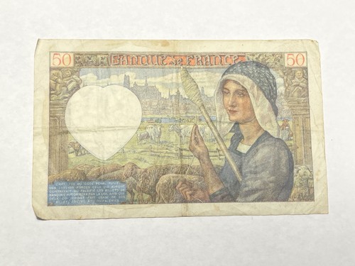 Billet France 50 Francs Jacques Coeur 13-6-1940 (11-8) - Picture 2 of 2